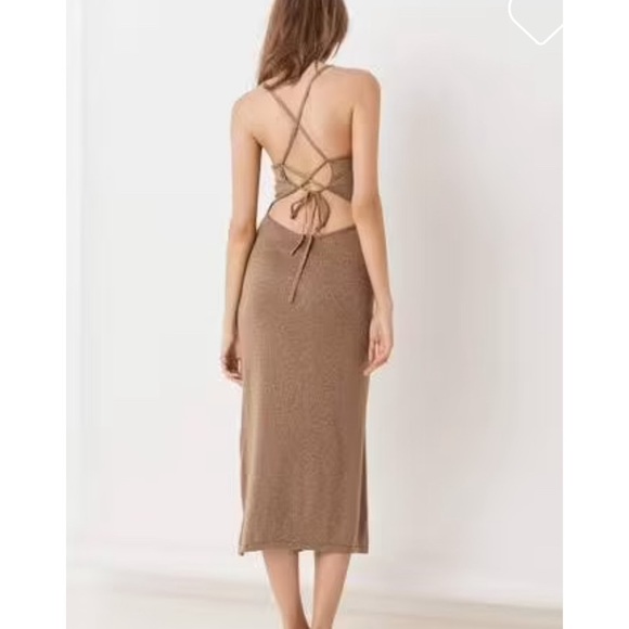 Spell & Gypsy Petra Metallic Knit Slip Dress - Picture 4 of 10